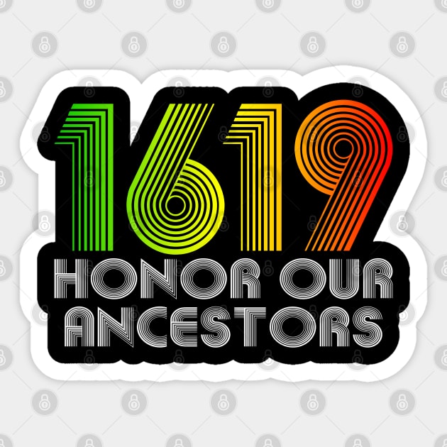 1619 Our Ancestors Project Black History Sticker by UrbanLifeApparel